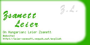 zsanett leier business card